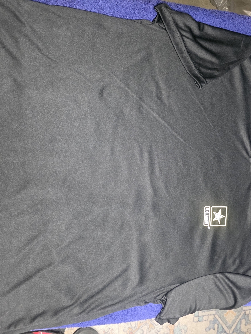 U.S. Army Black Short-Sleeve Polo with White Star Logo